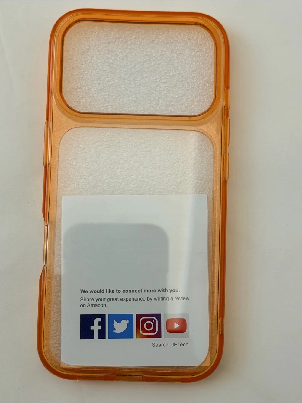Iphone 17 pro Clear Orange Protective Phone Case for iPhone - Transparent Orange